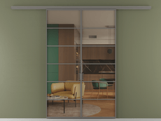 Перегородка Formato вдоль стены 2 створки