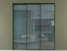 Перегородка Формато внутри проёма 3 створки с синхронным механизмом