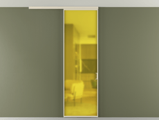 Перегородка Formato вдоль стены на потолок одностворчатая