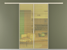 Перегородка Formato вдоль стены 2 створки