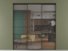 Перегородка Формато внутри проёма 3 створки