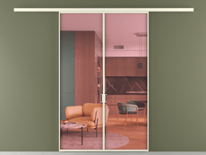 Перегородка Formato вдоль стены 2 створки