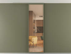 Перегородка Formato вдоль стены на потолок одностворчатая