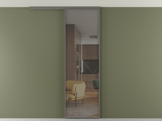 Перегородка Formato вдоль стены на потолок 1 створка