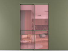 Перегородка Formato внутри проёма 2 створки