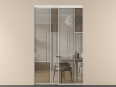 Перегородка Mosaic внутри проёма двустворчатая