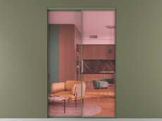 Перегородка Формато внутри проёма 2 створки