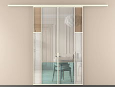 Перегородка Mosaic вдоль стены 2 створки