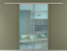 Перегородка Формато вдоль стены 2 створки