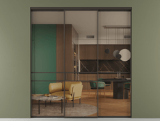 Перегородка Формато внутри проёма 3 створки