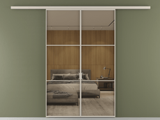 Перегородка Формато вдоль стены 2 створки