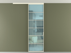 Перегородка Формато вдоль стены на потолок 1 створка