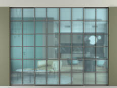 Перегородка Формато внутри проёма скрытое крепление в потолок 4 створки