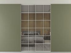 Перегородка Формато внутри проёма скрытое крепление в потолок 2 створки