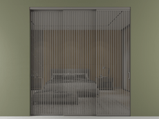 Перегородка Формато внутри проёма 3 створки с синхронным механизмом