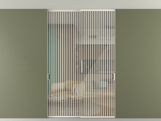 Перегородка Формато внутри проёма скрытое крепление в потолок 2 створки