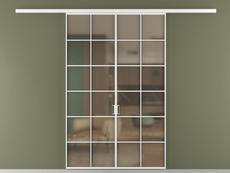 Перегородка Formato вдоль стены 2 створки