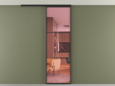 Перегородка Formato вдоль стены на потолок 1 створка