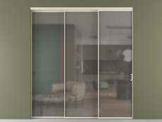 Перегородка Формато внутри проёма 3 створки с синхронным механизмом