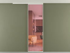 Перегородка Formato вдоль стены на потолок 1 створка