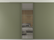 Перегородка Формато вдоль стены на потолок 1 створка