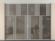 Перегородка Mosaic внутри проёма скрытое крепление в потолок 4 створки