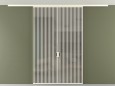 Перегородка Формато вдоль стены на потолок 2 створки