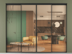 Перегородка Formato внутри проёма 4 створки