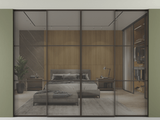 Перегородка Формато внутри проёма скрытое крепление в потолок 4 створки