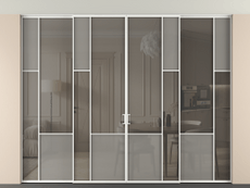 Перегородка Mosaic внутри проёма скрытое крепление в потолок 4 створки