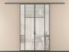 Перегородка Мозаик вдоль стены 2 створки