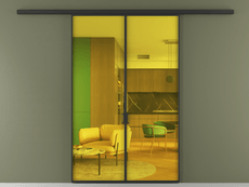 Перегородка Formato вдоль стены 2 створки