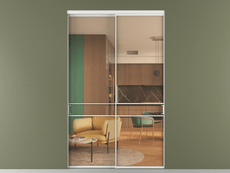 Перегородка Formato внутри проёма 2 створки