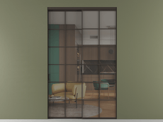 Перегородка Formato внутри проёма 2 створки