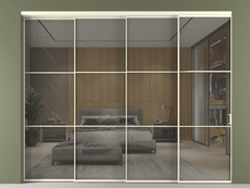 Перегородка Формато внутри проёма 4 створки с синхронным механизмом