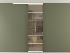 Перегородка Формато вдоль стены на потолок 1 створка