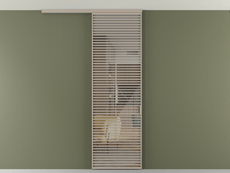 Перегородка Formato вдоль стены на потолок 1 створка