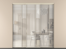 Перегородка Мозаик внутри проёма 3 створки