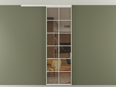 Перегородка Formato вдоль стены на потолок 1 створка