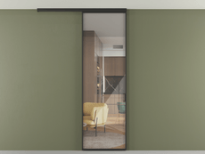 Перегородка Formato вдоль стены на потолок 1 створка