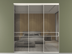 Перегородка Формато внутри проёма 3 створки с синхронным механизмом