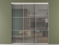 Перегородка Формато внутри проёма 3 створки с синхронным механизмом