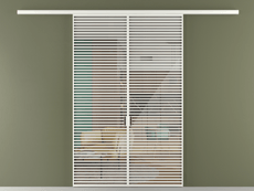 Перегородка Формато вдоль стены 2 створки