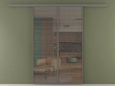 Перегородка Формато вдоль стены 2 створки