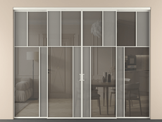 Перегородка Мозаик внутри проёма 4 створки