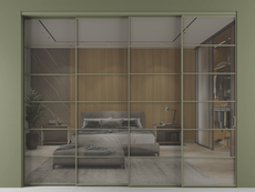 Перегородка Формато внутри проёма 4 створки с синхронным механизмом