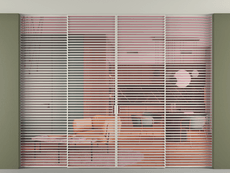 Перегородка Формато внутри проёма скрытое крепление в потолок 4 створки