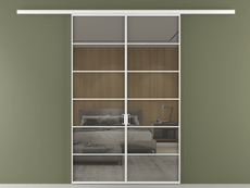 Перегородка Формато вдоль стены 2 створки