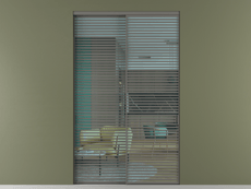 Перегородка Formato внутри проёма 2 створки