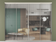 Перегородка Formato внутри проёма 4 створки